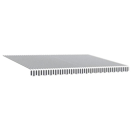 Markis infällbar antracit och vit 4,5x3 m tyg&aluminium