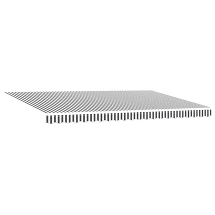 Markis infällbar antracit och vit 5x3 m tyg&aluminium
