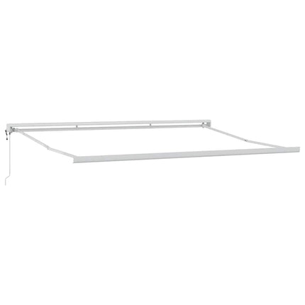 Markis infällbar antracit och vit 4,5x3 m tyg&aluminium