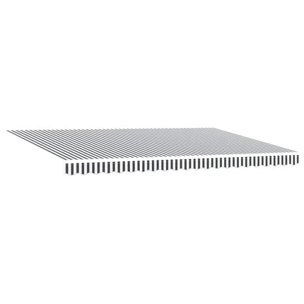 Markis infällbar antracit och vit 5x3 m tyg&aluminium