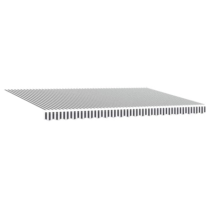 Markis infällbar antracit och vit 5x3 m tyg&aluminium