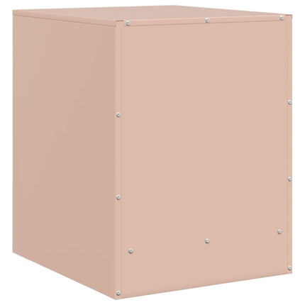 Sängskåp rosa 34,5x39x44 cm stål