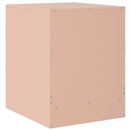 Sängskåp rosa 34,5x39x44 cm stål