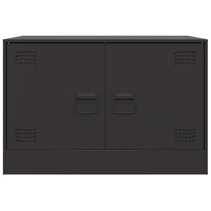 TV-skåp 2 st svart 67x39x44 cm stål