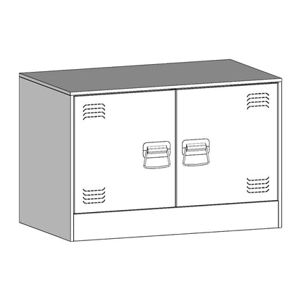 TV-skåp 2 st svart 67x39x44 cm stål