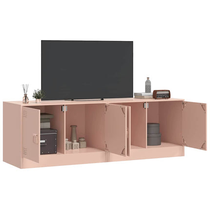 TV-skåp 2 st rosa 67x39x44 cm stål