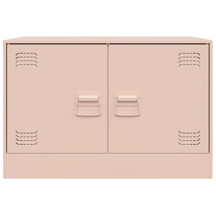 TV-skåp 2 st rosa 67x39x44 cm stål