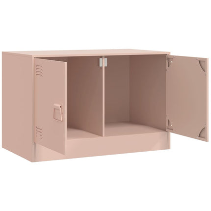 TV-skåp 2 st rosa 67x39x44 cm stål