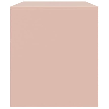 TV-skåp 2 st rosa 67x39x44 cm stål