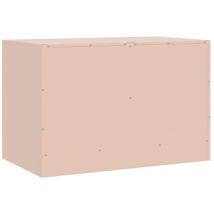 TV-skåp 2 st rosa 67x39x44 cm stål