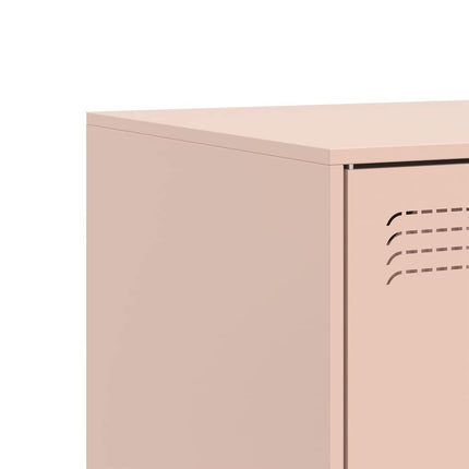 TV-skåp 2 st rosa 67x39x44 cm stål