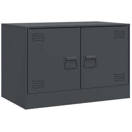 TV-skåp 2 st antracit 67x39x44 cm stål