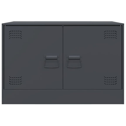 TV-skåp 2 st antracit 67x39x44 cm stål