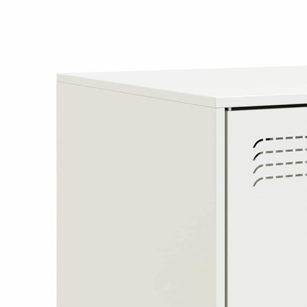 TV-skåp vit 67x39x44 cm stål