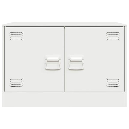 TV-skåp 2 st vit 67x39x44 cm stål