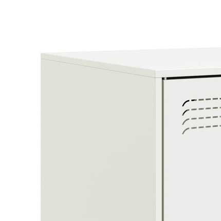 TV-skåp 2 st vit 67x39x44 cm stål