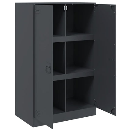 Skänk antracit 67x39x107 cm stål