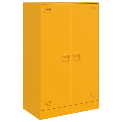 Skänk senapsgul 67x39x107 cm stål