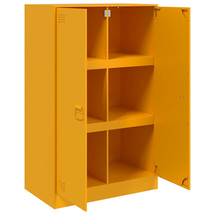Skänk senapsgul 67x39x107 cm stål