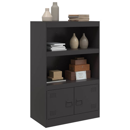 Skänk svart 67x39x107 cm stål