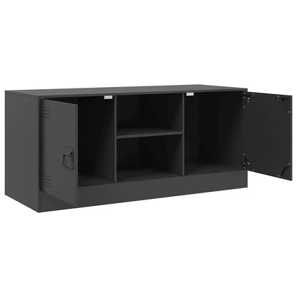 TV-skåp svart 99x39x44 cm stål