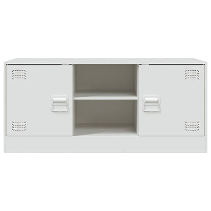 TV-skåp vit 99x39x44 cm stål