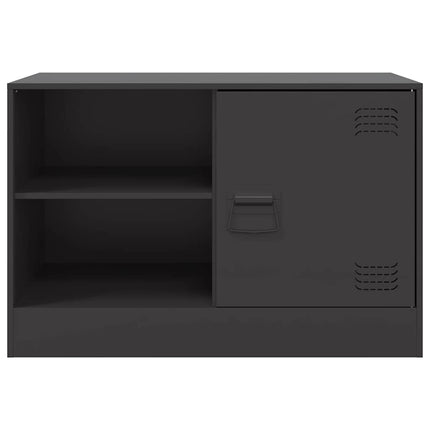 TV-skåp 2 st svart 67x39x44 cm stål