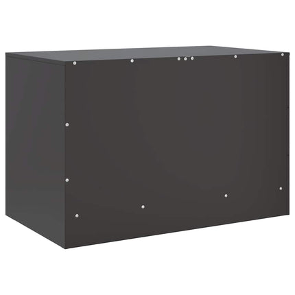TV-skåp 2 st svart 67x39x44 cm stål