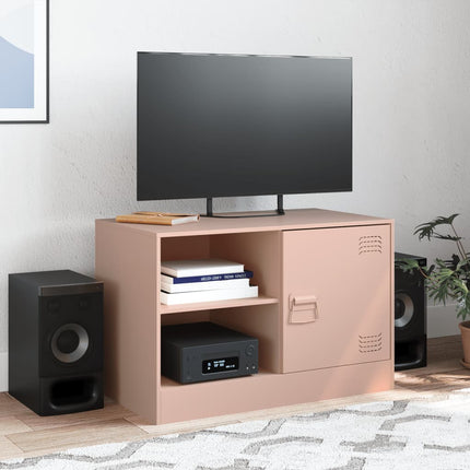 TV-skåp rosa 67x39x44 cm stål