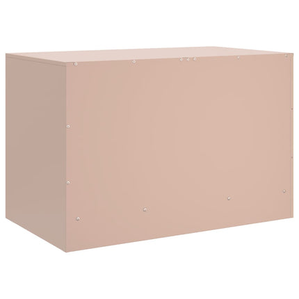 TV-skåp 2 st rosa 67x39x44 cm stål