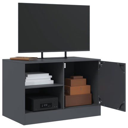 TV-skåp antracit 67x39x44 cm stål