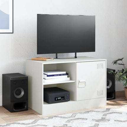 TV-skåp vit 67x39x44 cm stål