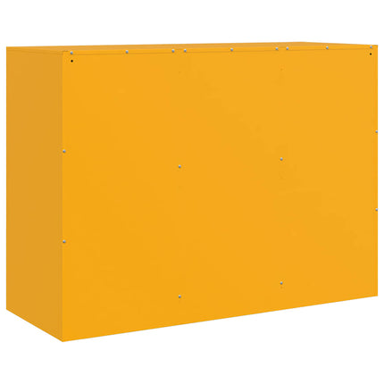 Skänk senapsgul 99x39x73 cm stål