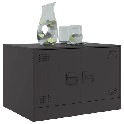 Soffbord svart 67x50x44 cm stål
