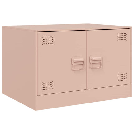 Soffbord rosa 67x50x44 cm stål