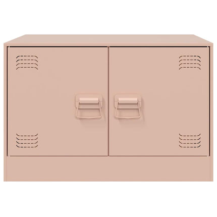 Soffbord rosa 67x50x44 cm stål