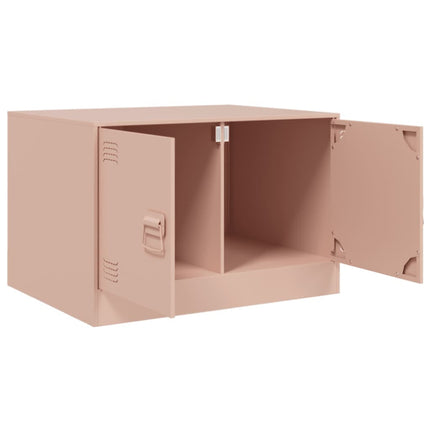 Soffbord rosa 67x50x44 cm stål