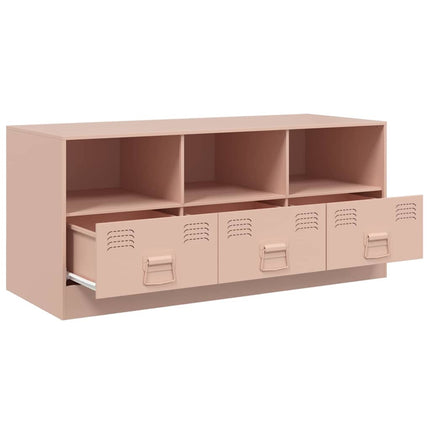 TV-skåp rosa 99x39x44 cm stål