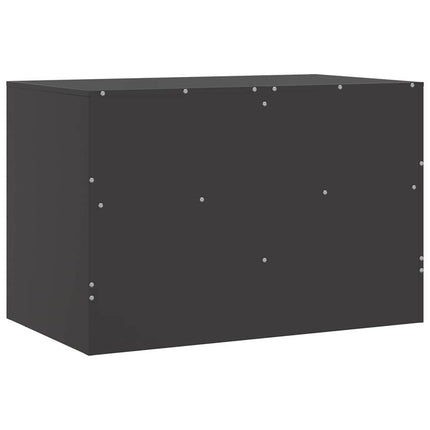 TV-skåp 2 st svart 67x39x44 cm stål
