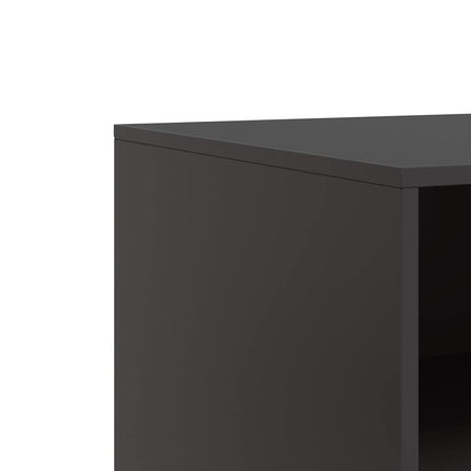 TV-skåp 2 st svart 67x39x44 cm stål
