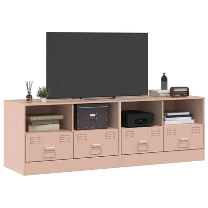 TV-skåp 2 st rosa 67x39x44 cm stål