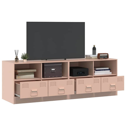 TV-skåp 2 st rosa 67x39x44 cm stål