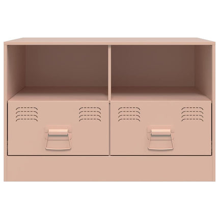 TV-skåp 2 st rosa 67x39x44 cm stål