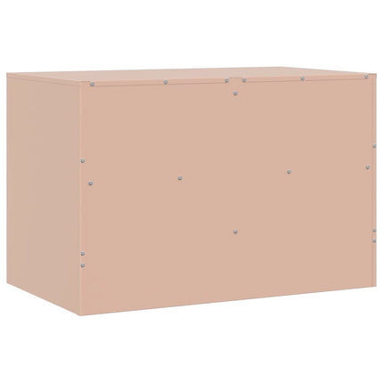 TV-skåp 2 st rosa 67x39x44 cm stål