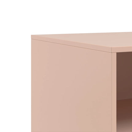 TV-skåp 2 st rosa 67x39x44 cm stål