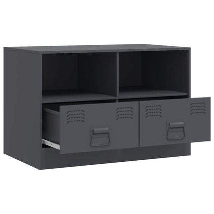 TV-skåp 2 st antracit 67x39x44 cm stål