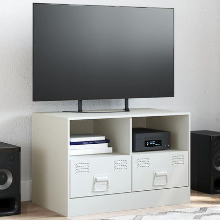 TV-skåp vit 67x39x44 cm stål