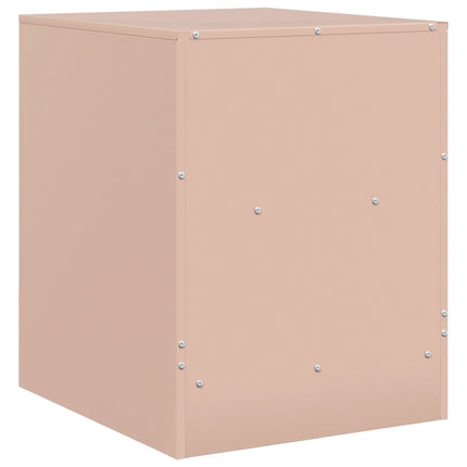 Sängskåp rosa 34,5x39x44 cm stål