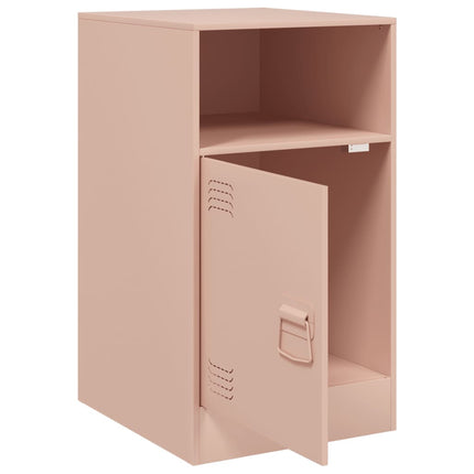 Sängskåp rosa 34,5x39x62 cm stål