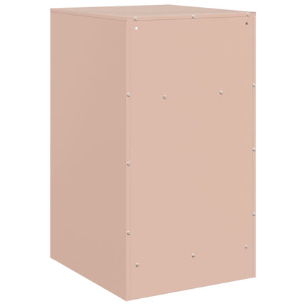 Sängskåp rosa 34,5x39x62 cm stål